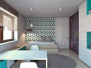 Dom jednorodzinny /Śląsk - Średni czarny szary pokój dziecka dla dziecka dla chłopca dla dziewczynki, styl nowoczesny - zdjęcie od A2 STUDIO pracownia architektury