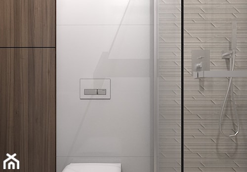 dom jednorodzinny Żyrardów - Mała bez okna łazienka, styl nowoczesny - zdjęcie od A2 STUDIO pracownia architektury