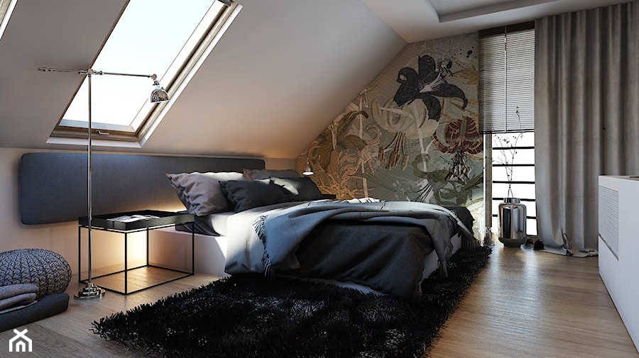 SYPIALNIA / KIELCE - Średnia sypialnia na poddaszu, styl nowoczesny - zdjęcie od A2 STUDIO pracownia architektury