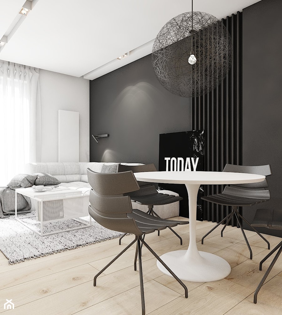mieszkanie w Katowicach 2018 - Salon, styl nowoczesny - zdjęcie od A2 STUDIO pracownia architektury