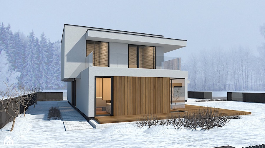 Koncepcja domu jednorodzinnego / Mikołów - Średnie jednopiętrowe nowoczesne domy pasywne murowane - zdjęcie od A2 STUDIO pracownia architektury