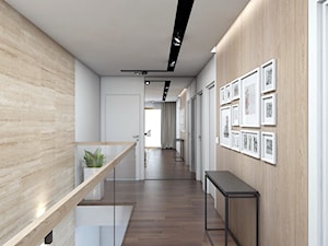 DOM JEDNORODZINNY D12/2015 TARNOWSKIE GÓRY - Średni beżowy biały hol / przedpokój, styl nowoczesny - zdjęcie od A2 STUDIO pracownia architektury