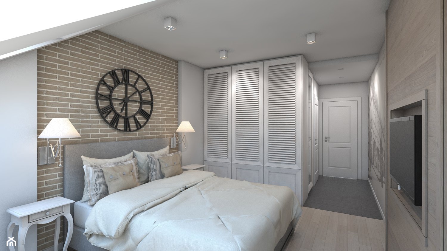 SPA + HOTEL - Średnia biała brązowa sypialnia - zdjęcie od A2 STUDIO pracownia architektury - Homebook