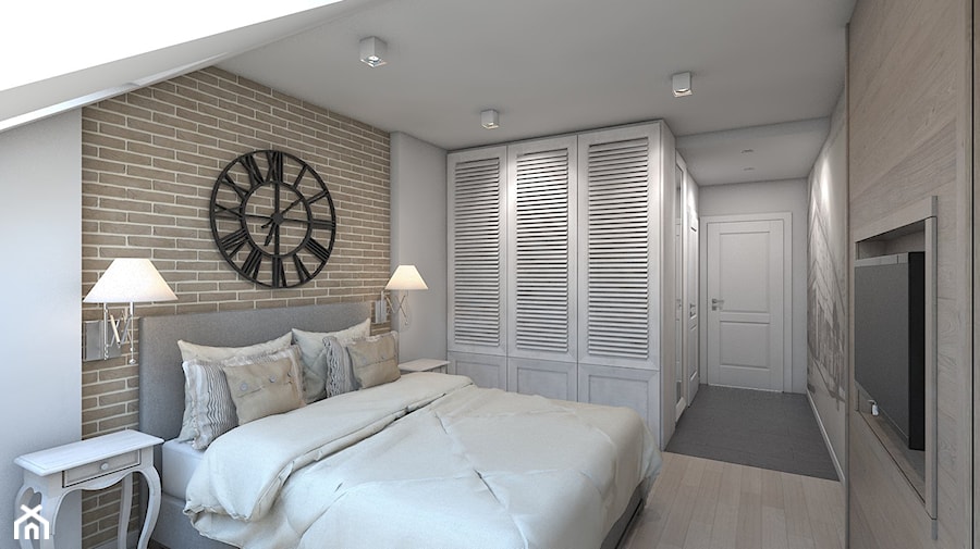 SPA + HOTEL - Średnia biała brązowa sypialnia - zdjęcie od A2 STUDIO pracownia architektury