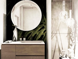 APARTAMENT 1 / TARNOWSKIE GÓRY - Mała bez okna z lustrem łazienka, styl nowoczesny - zdjęcie od A2 STUDIO pracownia architektury