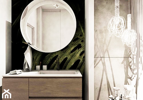 APARTAMENT 1 / TARNOWSKIE GÓRY - Mała bez okna z lustrem łazienka, styl nowoczesny - zdjęcie od A2 STUDIO pracownia architektury
