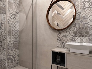 DOM JEDNORODZINNY D12/2015 TARNOWSKIE GÓRY - Mała łazienka, styl nowoczesny - zdjęcie od A2 STUDIO pracownia architektury