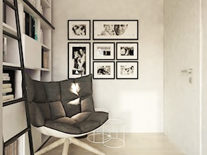 DOM JEDNORODZINNY / SZCZECIN - Średnie białe z fotografiami na ścianie biuro, styl nowoczesny - zdjęcie od A2 STUDIO pracownia architektury