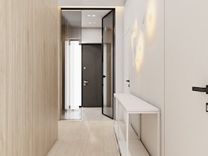 Dom jednorodzinny w Świerklańcu 2017 - Mały biały hol / przedpokój, styl nowoczesny - zdjęcie od A2 STUDIO pracownia architektury