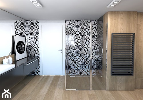 Łazienka - Duża bez okna łazienka, styl nowoczesny - zdjęcie od A2 STUDIO pracownia architektury