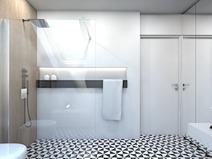 DOM JEDNORODZINNY / GLIWICE - Średnia bez okna łazienka, styl nowoczesny - zdjęcie od A2 STUDIO pracownia architektury
