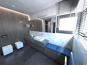 sypialnia z łazienką - Łazienka, styl nowoczesny - zdjęcie od A2 STUDIO pracownia architektury