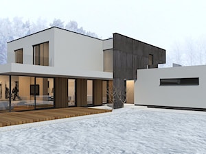 Koncepcja domu jednorodzinnego / Mikołów - Duże jednopiętrowe nowoczesne domy jednorodzinne murowane - zdjęcie od A2 STUDIO pracownia architektury