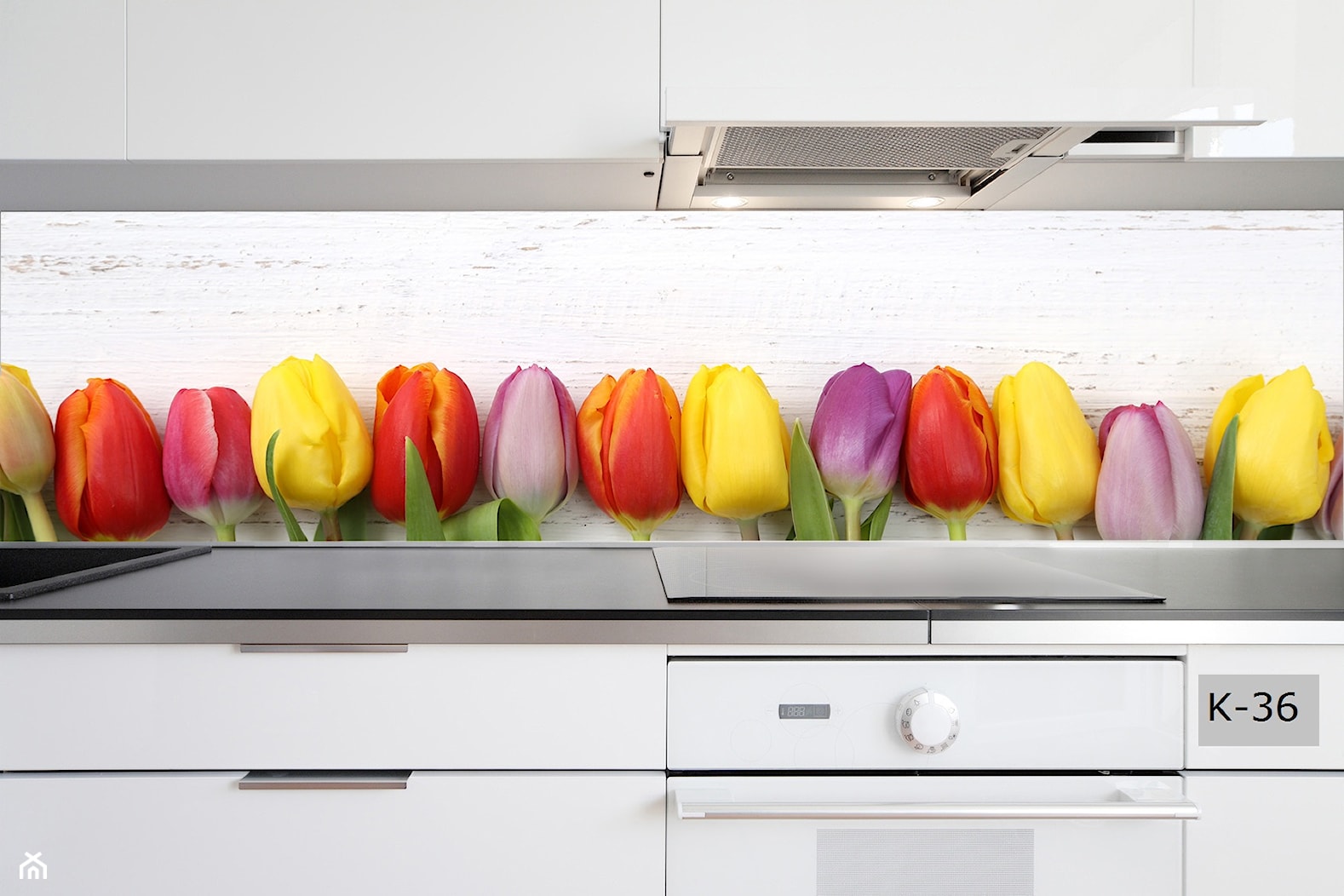 Panel Szklany Tulipany - zdjęcie od Inoutprint - Homebook