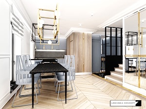 APARTAMENT GDYNIA ART DECO - Jadalnia, styl nowoczesny - zdjęcie od LESINSKA CONCEPT