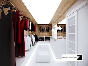 BIAŁY MODERNIZM GDYŃSKI - Garderoba, styl minimalistyczny - zdjęcie od LESINSKA CONCEPT