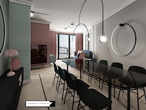 APARTAMENT BOTANICA GDAŃSK - Jadalnia, styl nowoczesny - zdjęcie od LESINSKA CONCEPT