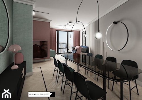 APARTAMENT BOTANICA GDAŃSK - Jadalnia, styl nowoczesny - zdjęcie od LESINSKA CONCEPT