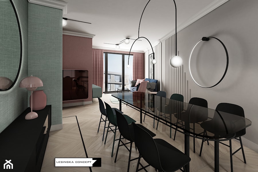 APARTAMENT BOTANICA GDAŃSK - Jadalnia, styl nowoczesny - zdjęcie od LESINSKA CONCEPT