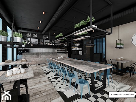 Aranżacje wnętrz - Wnętrza publiczne: BISTRO TARG RYBNY - Wnętrza publiczne, styl industrialny - LESINSKA CONCEPT. Przeglądaj, dodawaj i zapisuj najlepsze zdjęcia, pomysły i inspiracje designerskie. W bazie mamy już prawie milion fotografii!