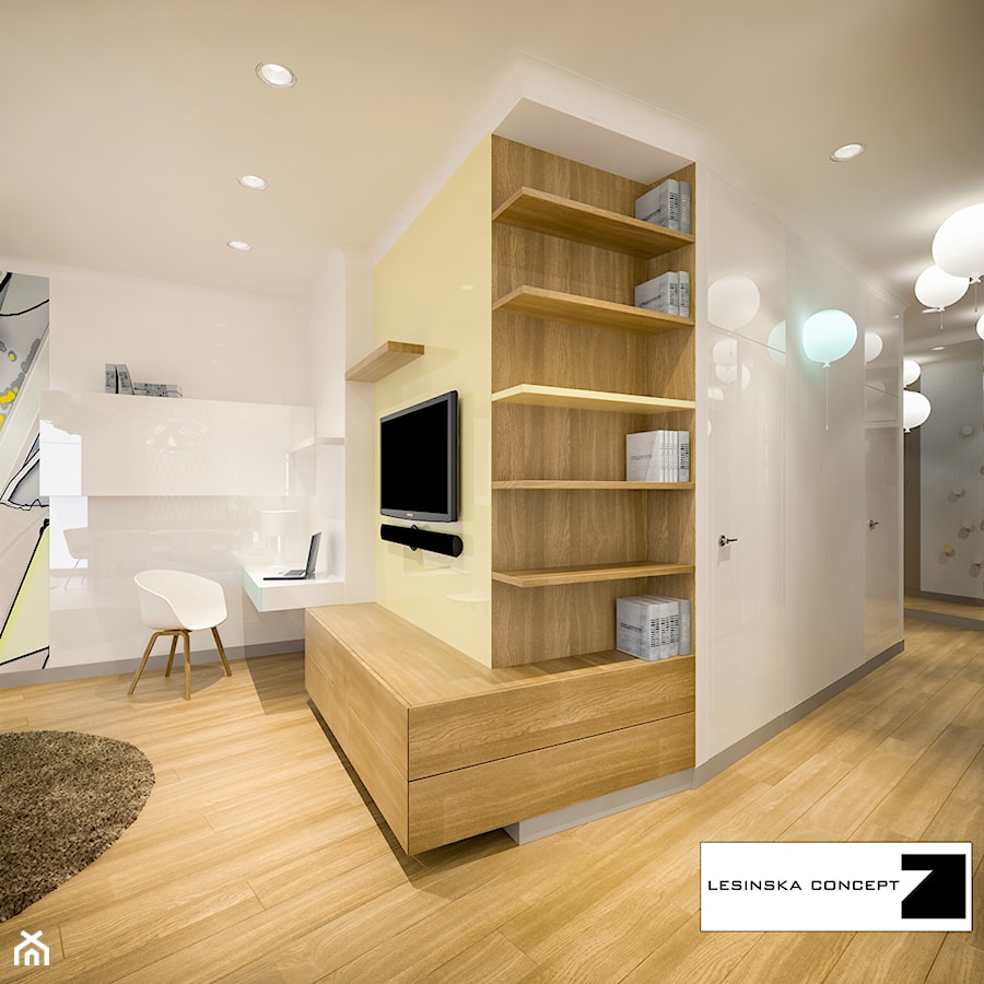 APARTAMENT PASTELOWY - Salon, styl nowoczesny - zdjęcie od LESINSKA CONCEPT