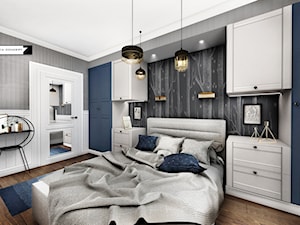 APARTAMENT ALTORIA - Średnia biała sypialnia, styl nowoczesny - zdjęcie od LESINSKA CONCEPT