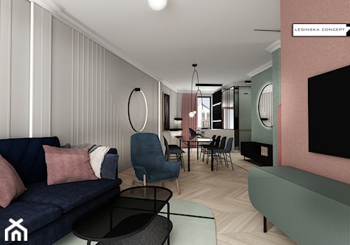 APARTAMENT BOTANICA GDAŃSK - Salon, styl nowoczesny - zdjęcie od LESINSKA CONCEPT