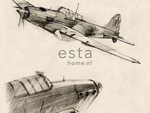 Tapeta, panel air­plane sketches wym.279cm x 186cm, Samoloty rysunki - zdjęcie od Ardeko