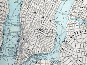 Tapeta, panel old street map NY, mapa, wym.279cm x 186cm - zdjęcie od Ardeko