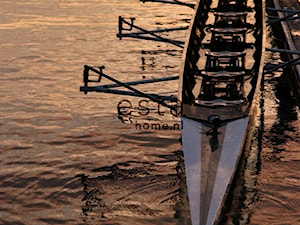 Tapeta, panel row­boat at sun­set, kajak, wym.279cm x 186cm - zdjęcie od Ardeko