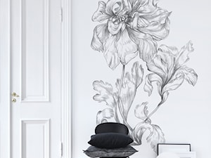Tapeta w kwiaty.Peony grey, 135 x 270 cm, marka sandberg - zdjęcie od Ardeko