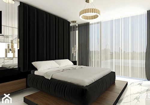 Przejrzyste wnętrze sypialni - zdjęcie od ARTDESIGN architektura wnętrz