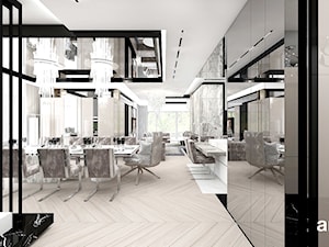 EVERY DAY IS YOUR DAY | Wnętrza domu - Duża biała jadalnia w salonie w kuchni, styl nowoczesny - zdjęcie od ARTDESIGN architektura wnętrz