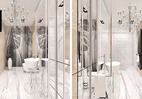 jasna łazienka w nowoczesnym stylu - zdjęcie od ARTDESIGN architektura wnętrz