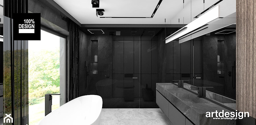 nowoczesna łazienka z charakterem - zdjęcie od ARTDESIGN architektura wnętrz