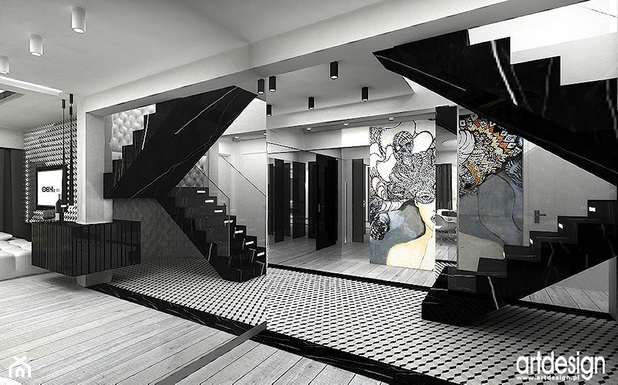 hol i schody - zdjęcie od ARTDESIGN architektura wnętrz