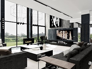 projekt salonu w nowoczesnym domu - zdjęcie od ARTDESIGN architektura wnętrz