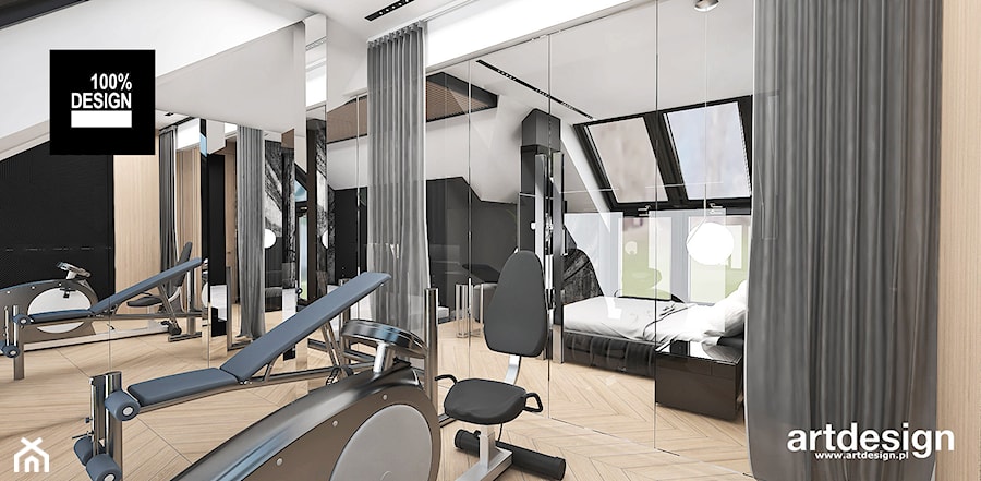 Aneks sypialniany z siłownią - zdjęcie od ARTDESIGN architektura wnętrz