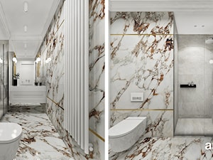 Aranżacja łazienki z dekoracyjną płytką - zdjęcie od ARTDESIGN architektura wnętrz