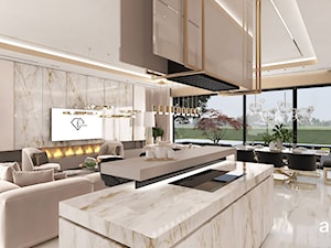 Luksusowa kuchnia otwarta na salon - zdjęcie od ARTDESIGN architektura wnętrz