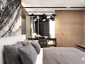 LOOK #61 | Wnętrza apartamentu - Średnia szara sypialnia, styl nowoczesny - zdjęcie od ARTDESIGN architektura wnętrz