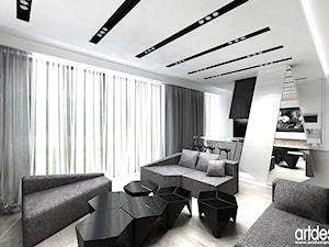 projekt pokoju dziennego w nowoczesnym mieszkaniu - zdjęcie od ARTDESIGN architektura wnętrz
