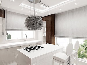 FEMME FATALE | I | Wnętrza apartamentu - Średnia otwarta z zabudowaną lodówką kuchnia w kształcie litery l z wyspą lub półwyspem, styl nowoczesny - zdjęcie od ARTDESIGN architektura wnętrz