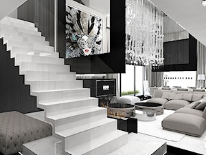 nowoczesne schody w przestrzeni domu - zdjęcie od ARTDESIGN architektura wnętrz