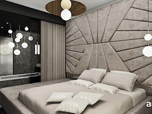 nowoczesna sypialnia połączona z łazienką - zdjęcie od ARTDESIGN architektura wnętrz