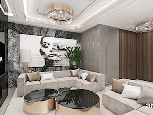 TAKE THE BULL BY THE HORNS | Wnętrza apartamentu - Średni czarny szary salon, styl nowoczesny - zdjęcie od ARTDESIGN architektura wnętrz