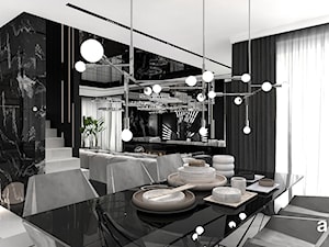czarno-biała aranżacja wnętrza domu - zdjęcie od ARTDESIGN architektura wnętrz