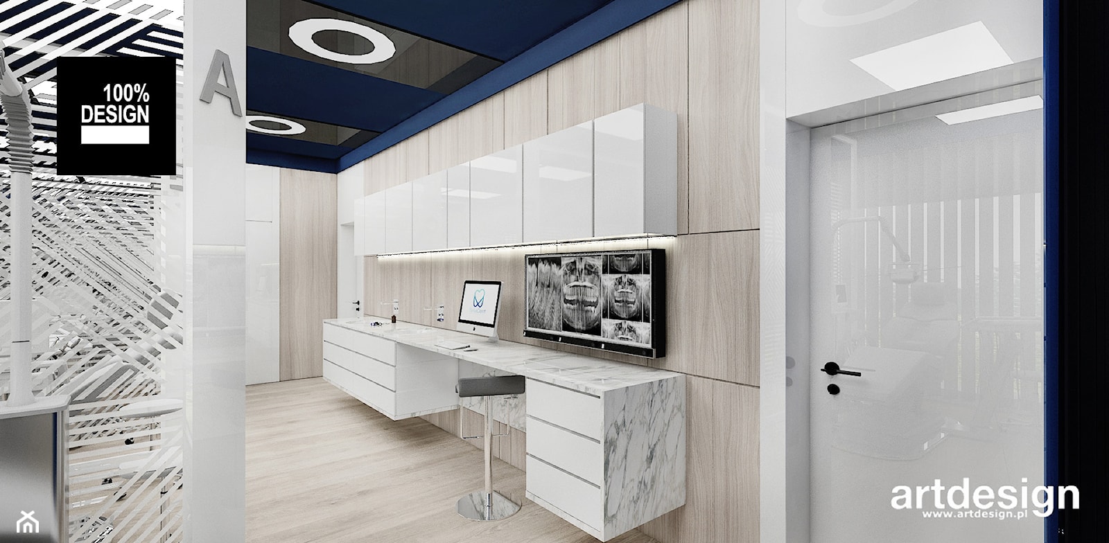 projekt gabinetów w klinice stomatologicznej - zdjęcie od ARTDESIGN architektura wnętrz - Homebook