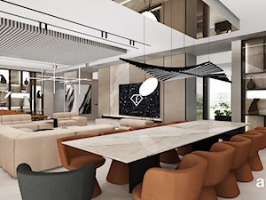 nowoczesna aranżacja salonu z jadalnią - zdjęcie od ARTDESIGN architektura wnętrz