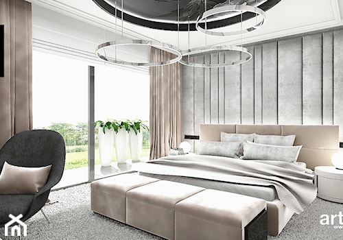 IT IS LIKE OXYGEN | II | Wnętrza domu - Średnia z biurkiem sypialnia z balkonem / tarasem, styl nowoczesny - zdjęcie od ARTDESIGN architektura wnętrz